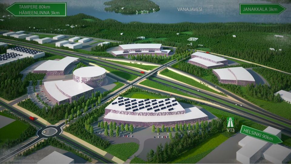 Mallinnuskuva MOREn tulevaisuuden tieliittymästä.